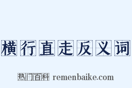 横行直走反义词是什么意思的图片